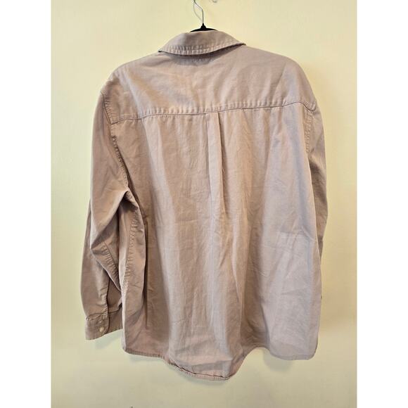 Aerie Boyfriend Oversized Button Down Shirt Pink Long Sleeve Size Large NWOT - Picture 7 of 10
